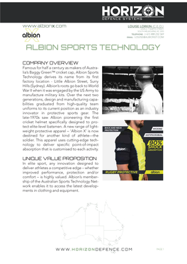 Albion Sports Technology