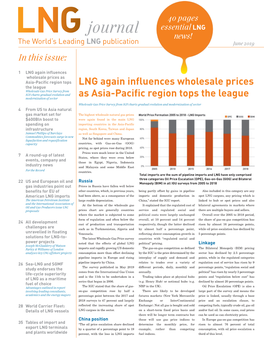 LNG Again Influences Wholesale Prices As Asia-Pacific Region Tops the League