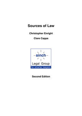 00 Book Sources of Law 2Nd Ed 2015