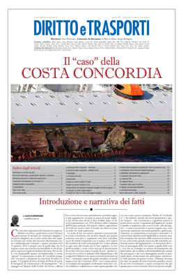 Il “Caso" Della Costa Concordia