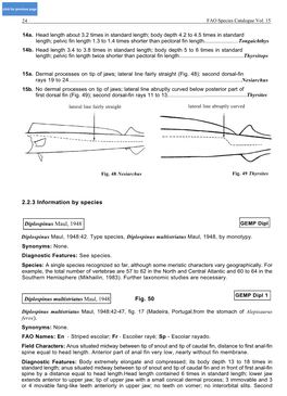 2.2.3 Information by Species Diplospinus Maul, 1948 Diplospinus