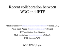 W3C TPAC, Lyon