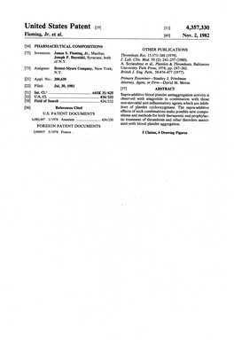 United States Patent (19) (11) 4,357,330 Fleming, Jr