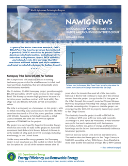 The Quarterly Newsletter of the Native American Wind Interest Group