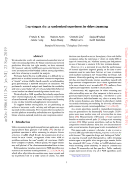 Learning in Situ: a Randomized Experiment in Video Streaming