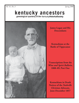 Kentucky Ancestors Genealogical Quarterly of The