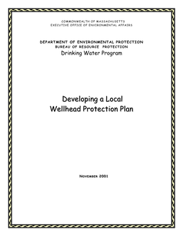 Developing a Local Wellhead Protection Plan