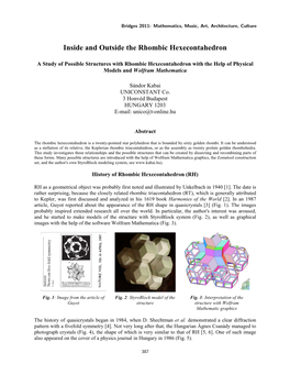 Inside and Outside the Rhombic Hexecontahedron