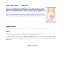 Peptic Ulcer Disease: Introduction