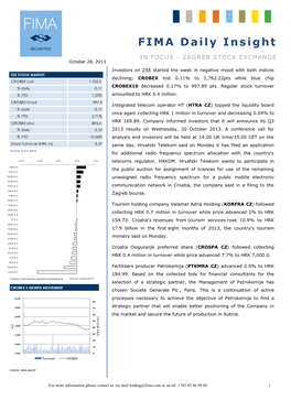 FIMA Daily Insight