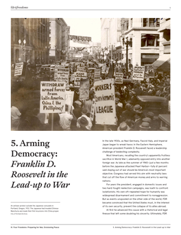 5. Arming Democracy: Franklin D. Roosevelt in the Lead-Up to War Fdr4freedoms 2