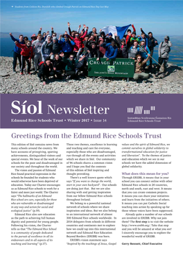 Síol Newsletter Edmund Rice Schools Trust • Winter 2017 • Issue 14