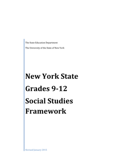 New York State Grades 9-12 Social Studies Framework