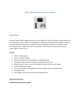 Easy Input Helper Documentation