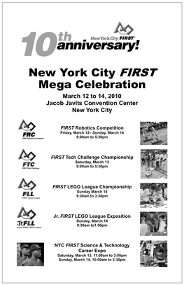 2010 NYC FIRST Mega Celebration Program Book Compressed
