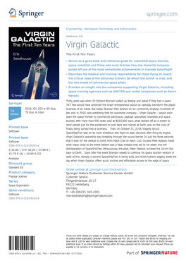 Virgin Galactic the First Ten Years