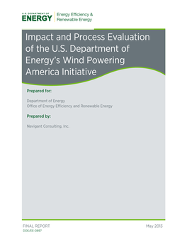Impact and Process Evaluation of the U.S. Department of Energy's Wind