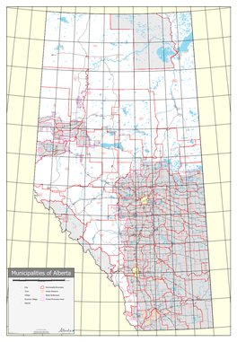 Municipalities of Alberta Map 2017