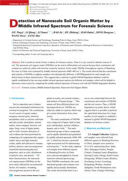 Detection of Nanoscale Soil Organic