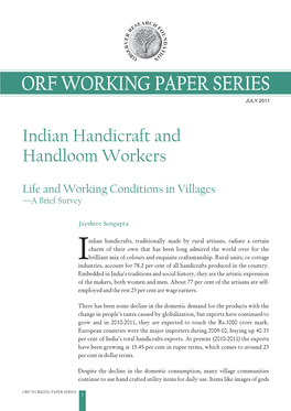 Orf Working Paper Series July 2011