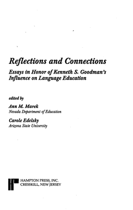 Reflections and Connections Essays in Honor of Kenneth S