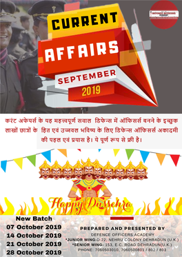 Affairs September 2019