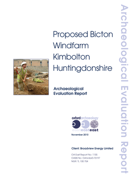 Archaeological Evaluation Report