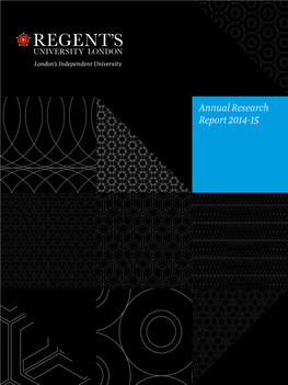 Annual Research Report 2014-15 2 Contents