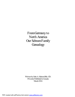 Schram Genealogy