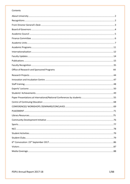 PDPU Annual Report 2017-18 1/88