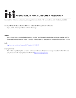 Association for Consumer Research