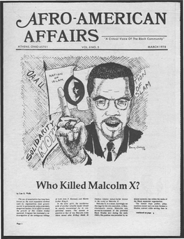 Who Killed Malcolm X? by Lon G