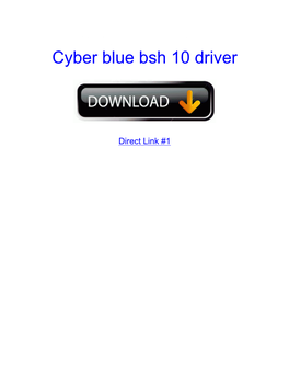 Cyber Blue Bsh 10 Driver