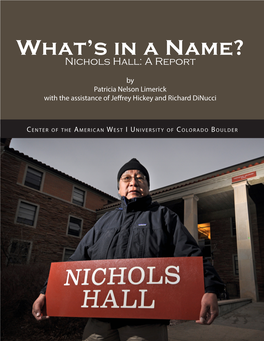 Nichols Hall: a Report