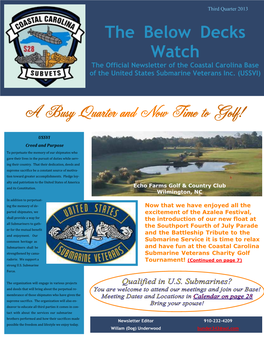 Coastal Carolina Base Newsletter Q3 2013 Final 09172013
