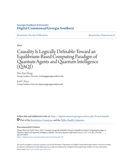 Causality Is Logically Definable-Toward an Equilibrium