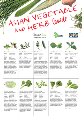 Asian Vegetable & Herb Guide