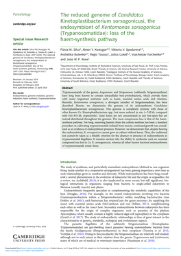 The Reduced Genome of Candidatus Kinetoplastibacterium