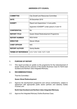 Queen Street Redevelopment Programme