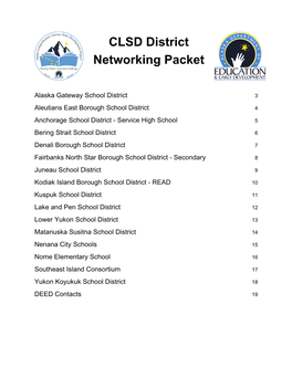 CLSD District Networking Packet