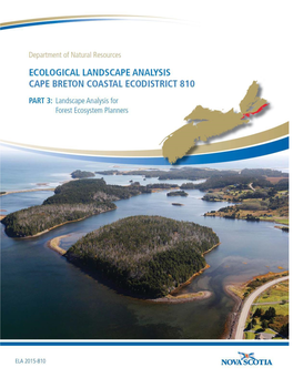 Ecological Landscape Analysis of Cape Breton Coastal Ecodistrict 810 40