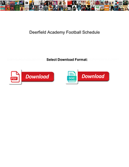 Deerfield Academy Football Schedule