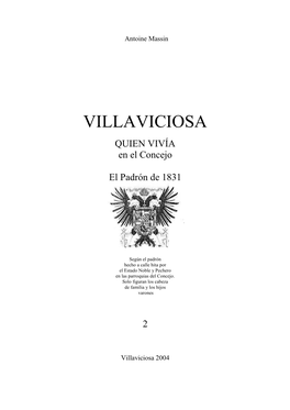 QUIEN VIVÍA En El Concejo El Padrón De 1831