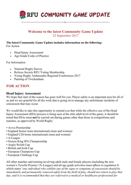 Welcome to the Latest Community Game Update for ACTION