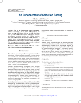 An Enhancement of Selection Sorting