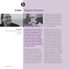 Tribut Eugeni Xammar