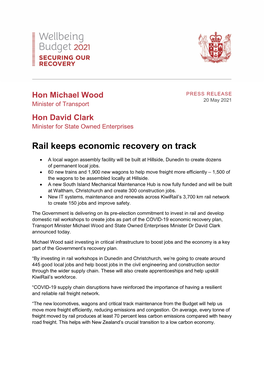 Rail Keeps Economic Recovery on Track