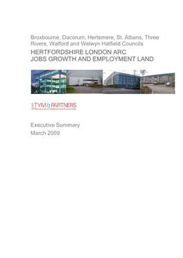 Hertfordshire London Arc Jobs Growth and Employment Land