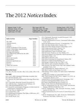 The 2012 Noticesindex
