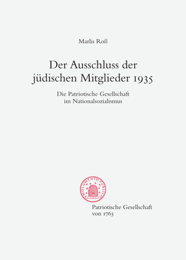 Der Ausschluss Der Jüdischen Mitglieder 1935